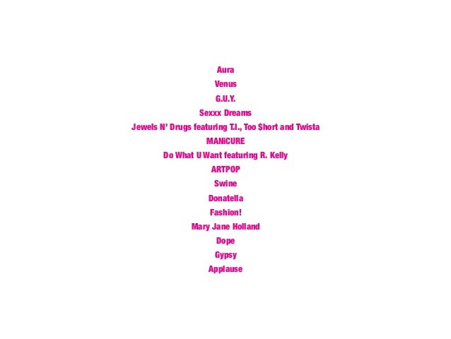 lady gaga artpop digital booklet